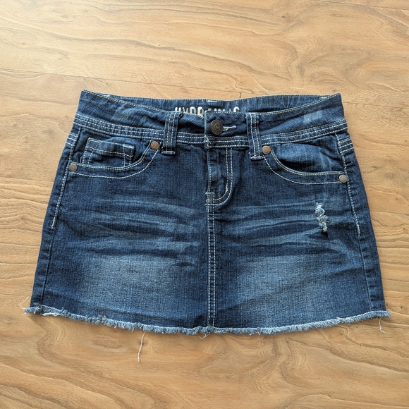 Hydraulic Dresses & Skirts - Chic Indigo Y2K Mini Skirt